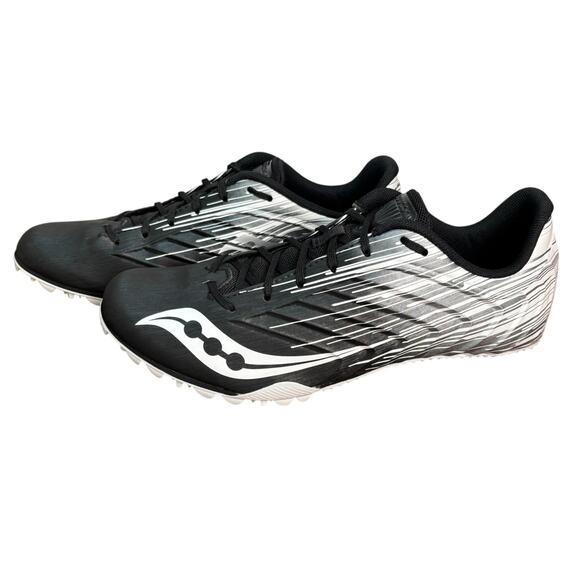 NIB Saucony Spitfire 5 Men's Track & Field Spikes - Black/White, Size 8 Racing - Picture 1 of 15